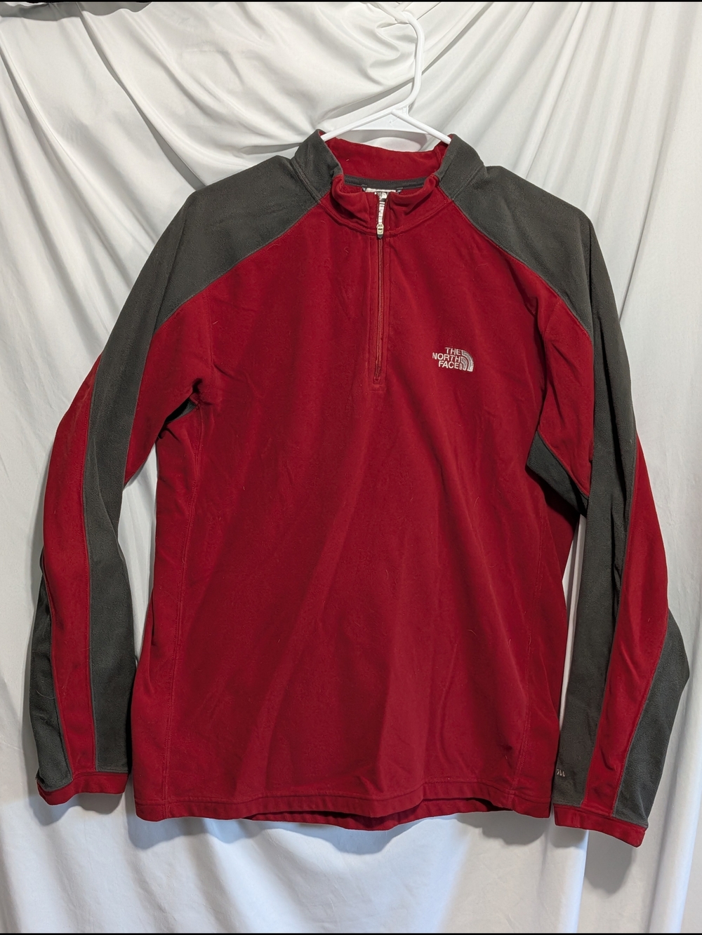 The North Face Men’s Red & Gray Quarter-Zip Jacket